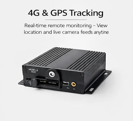 CJ INDUSTRIES 4-Channel (1080P HD) Truck Fleet Camera Monitoring System with DVR/GPS/4G and Storage - Image 3